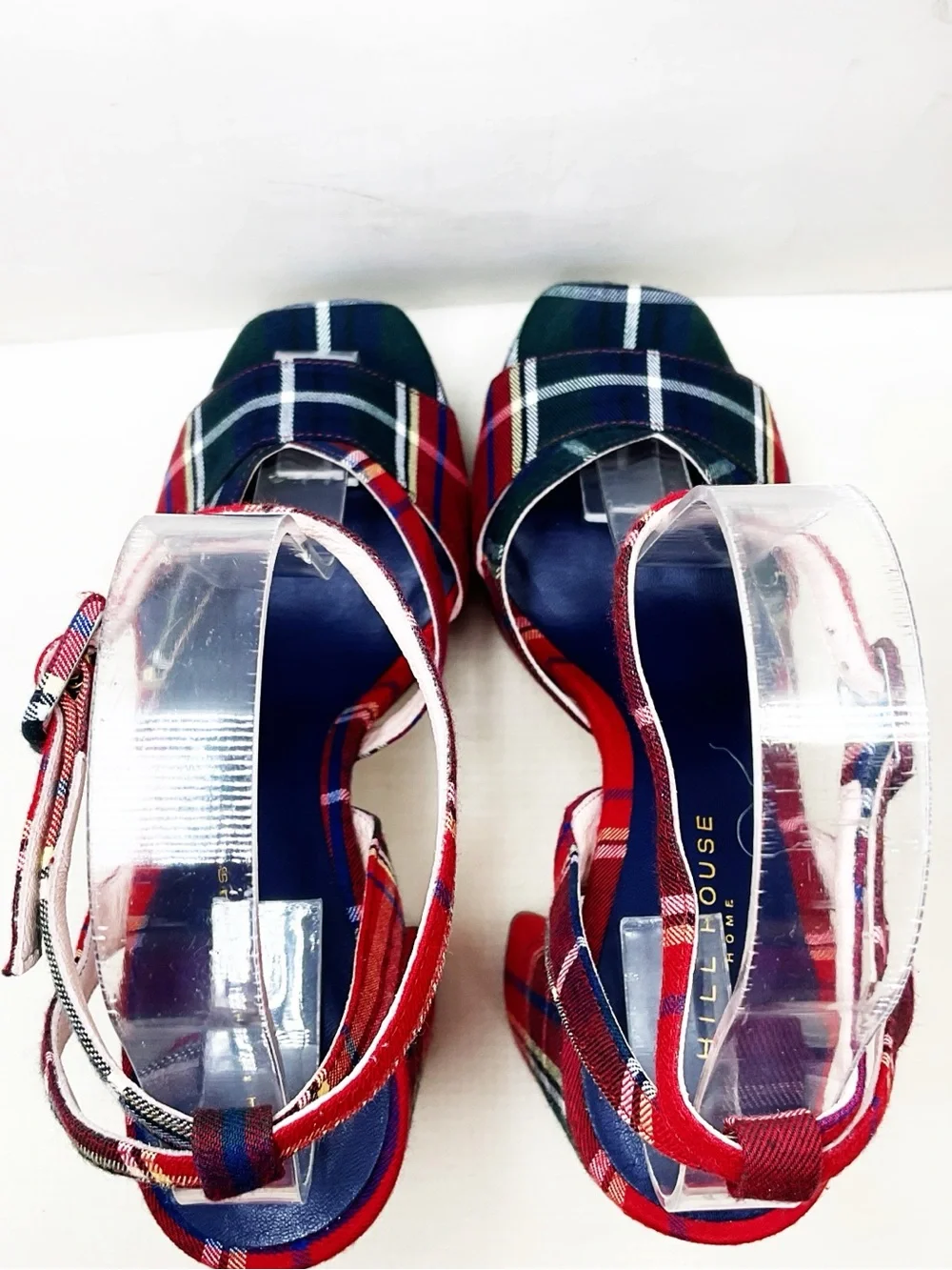 🆕{{Hill House Home} Green & Red Tartan Plaid Party Platforms